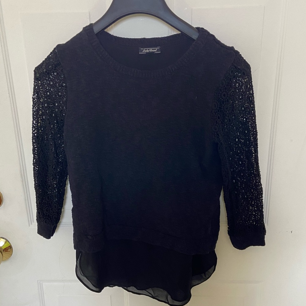 black sweater